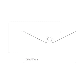 Bolsa 250x180mm A5 Envelope Fecho Velcro Plástico 10un