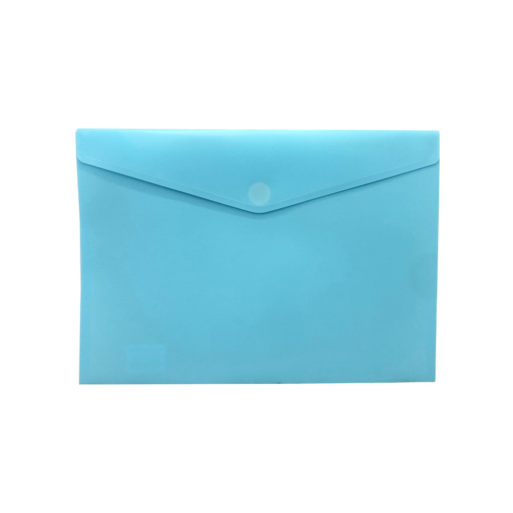 Bolsa Envelope A4 Fecho Velcro Plástico Turquesa Mate