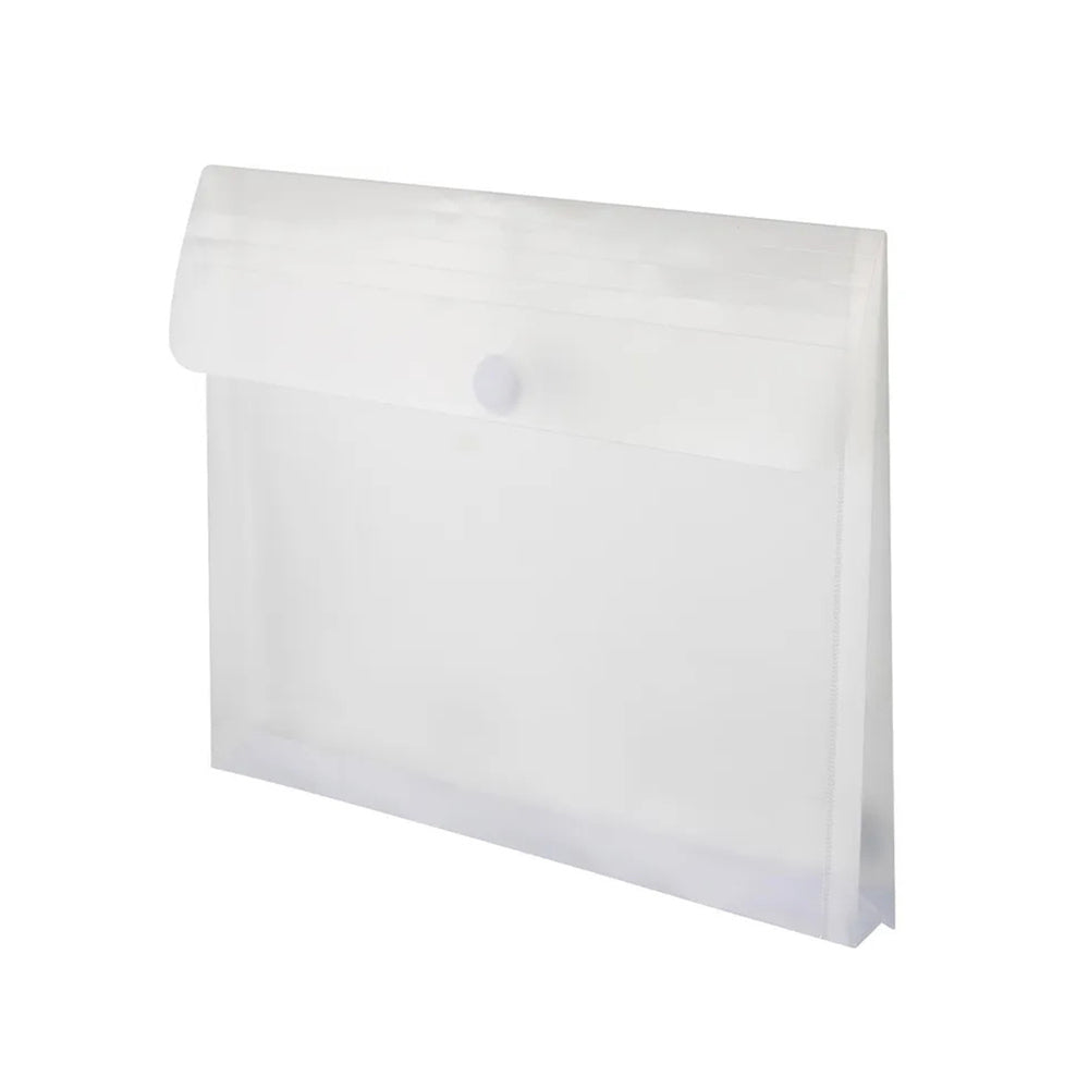 Bolsa Envelope A4 Fecho Velcro Plástico c/Fole Transparente