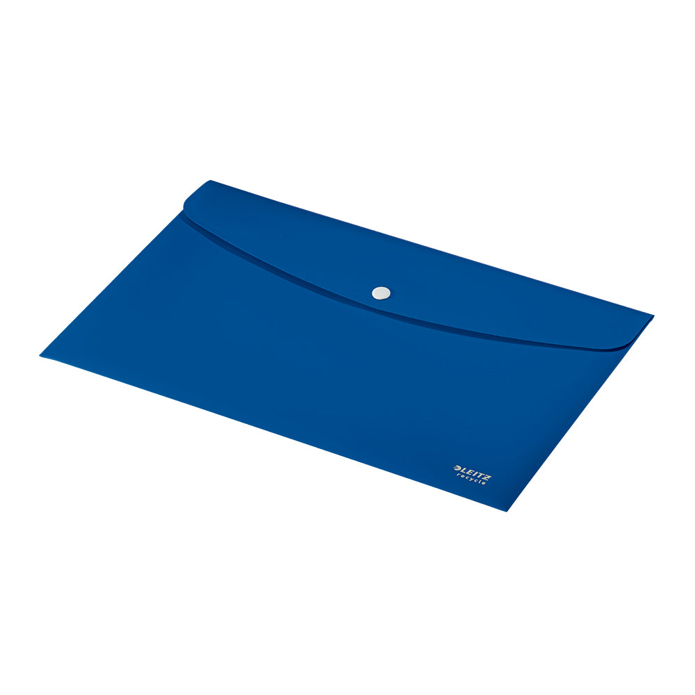 Bolsa 235x313mm A4 Envelope Fecho Botão Recycle Azul