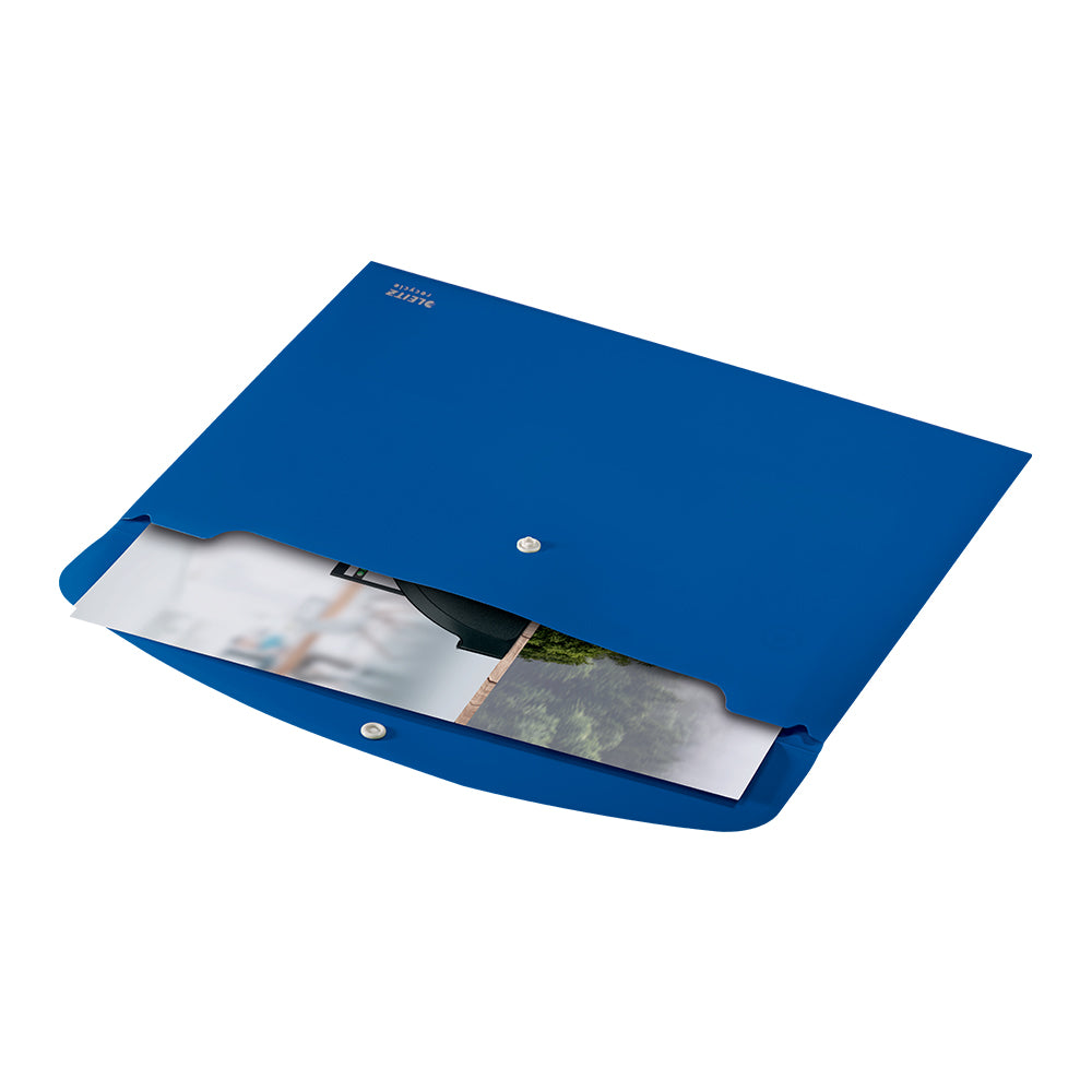 Bolsa 235x313mm A4 Envelope Fecho Botão Recycle Azul