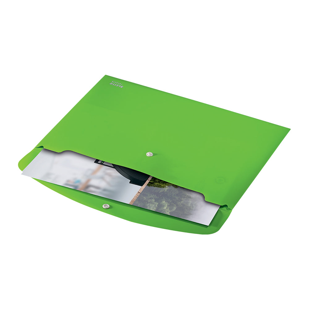 Bolsa 235x313mm A4 Envelope Fecho Botão Recycle Verde