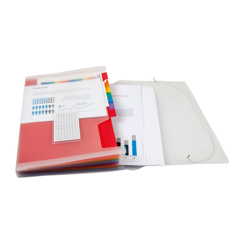 Pasta Classificadora com Fole PP A5 Transparente