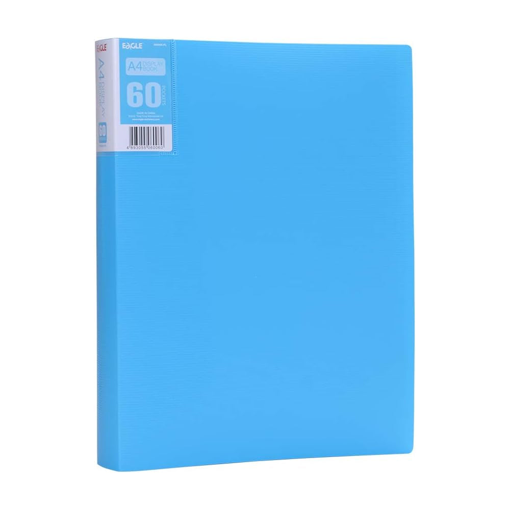 Pasta c/60 Bolsas 120 Páginas Catálogo Eagle A4 Azul