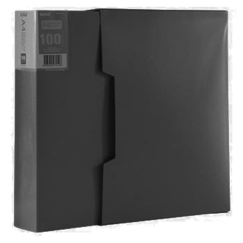 Pasta c/100 Bolsas 200 Páginas Catálogo c/Caixa Eagle Preto