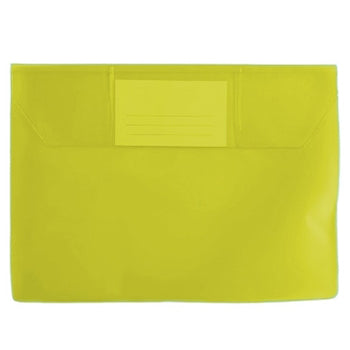 Bolsa Envelope A5 PVC Visor Transparente Amarelo 10un
