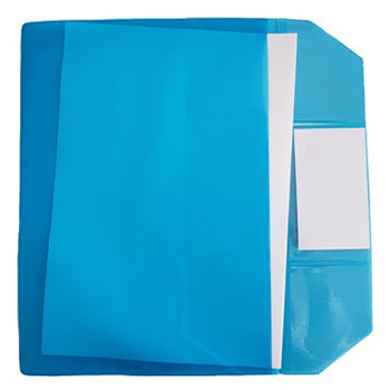 Bolsa 165x225mm A5 Envelope PVC Visor Transparente Azul 10un