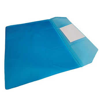 Bolsa 165x225mm A5 Envelope PVC Visor Transparente Azul 10un
