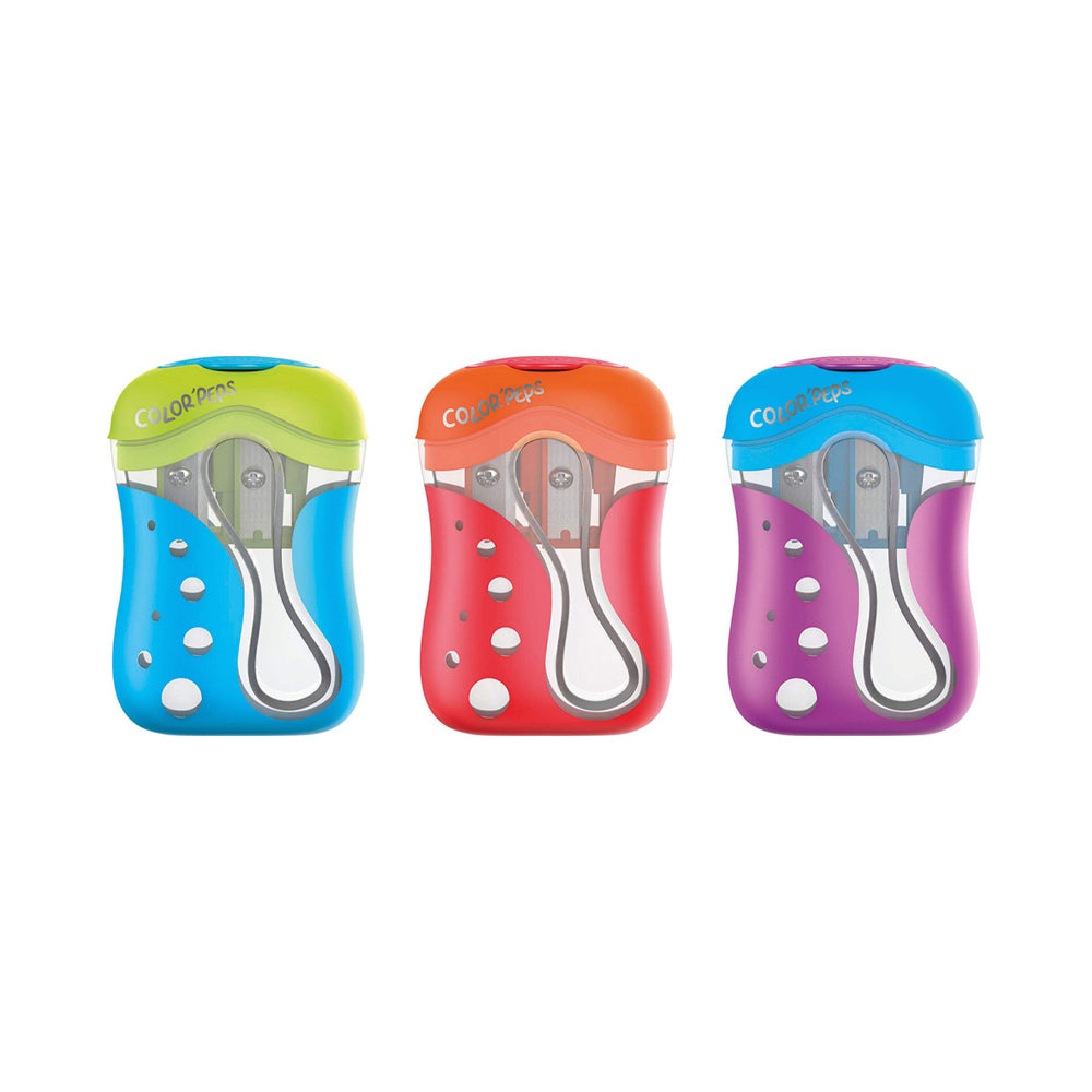 Afia Lápis 2 Bocas Plástico c/Depósito Maped Sortido 1un