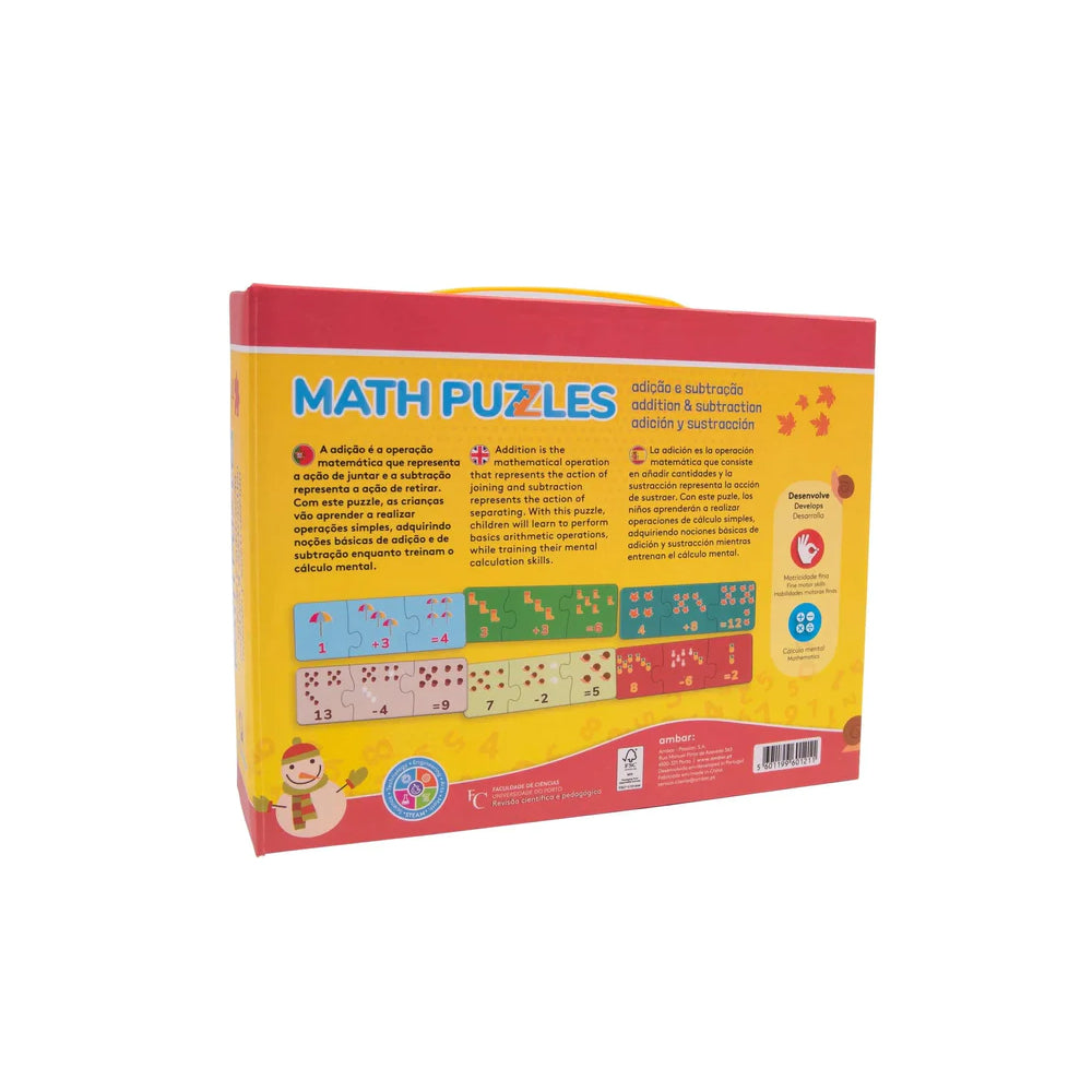 Puzzle Match it! Adição- Subtração Ambarscience