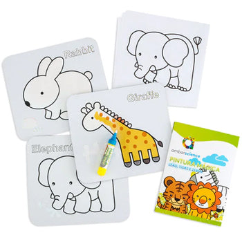 Pintura Mágica Elefante Girafa e Lebre Ambarscience