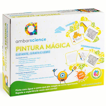Pintura Mágica Elefante Girafa e Lebre Ambarscience