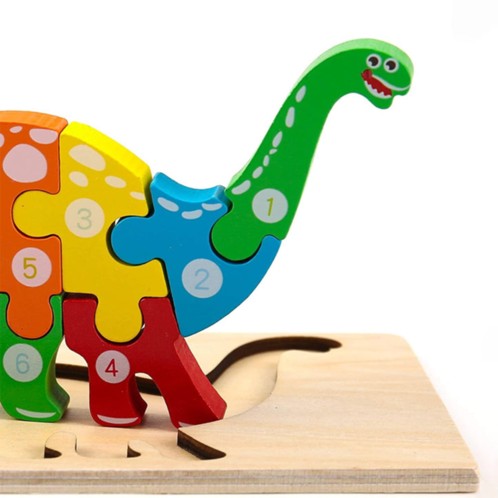 Puzzle Animais com Números Dinossauro Ambarscience