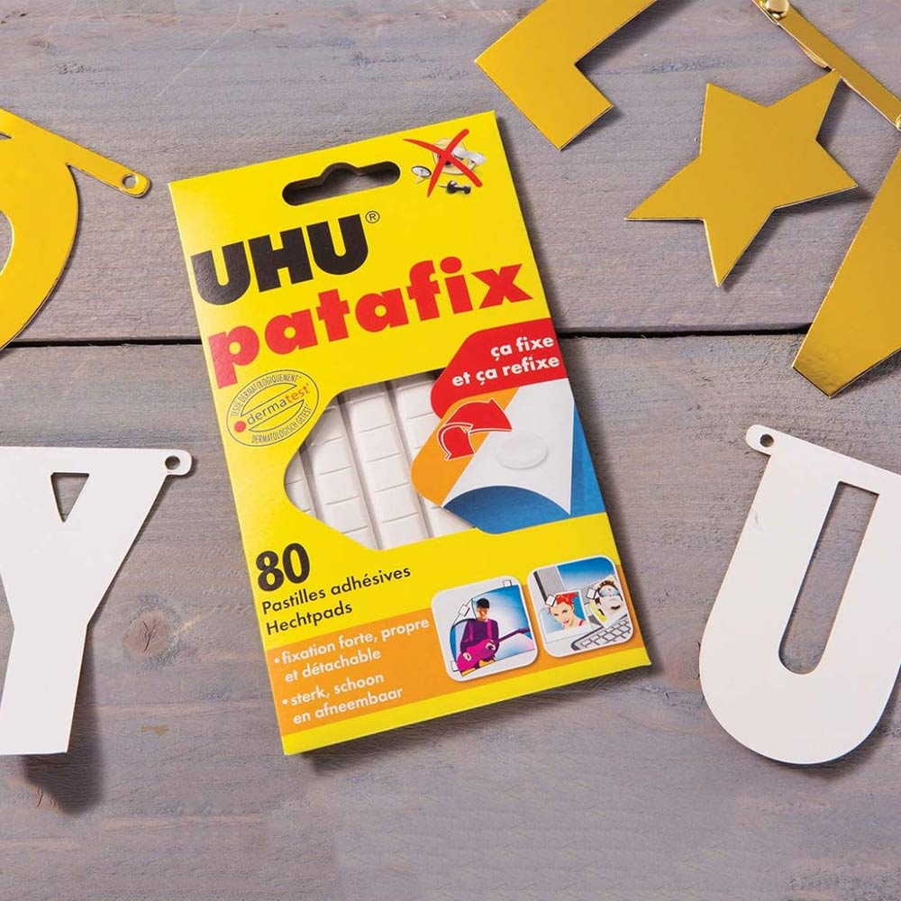 Pastilhas Bi-adesivas Patafix UHU Branco 80un