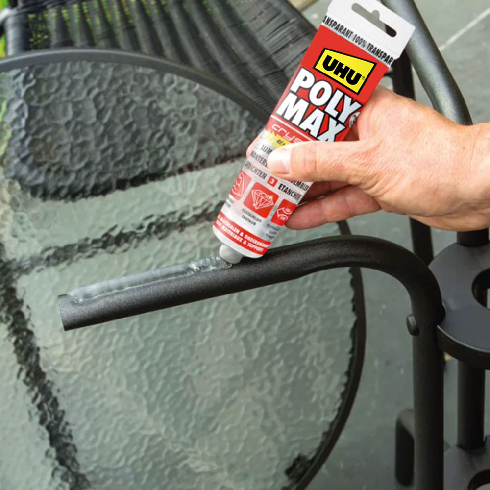 Cola e Veda Poly Max Cristal Express Tubo UHU 115g