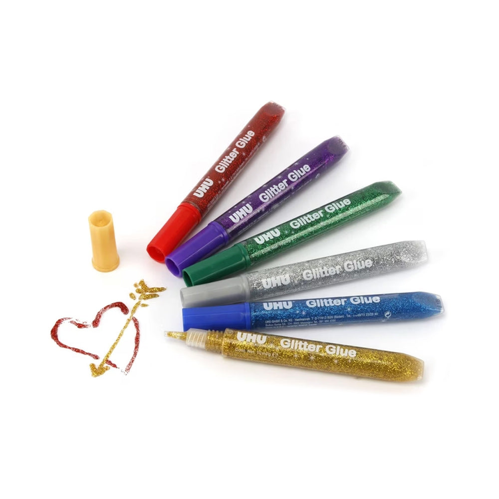 Cola Glitter Young Creativ Cores Escuras 6x10ml