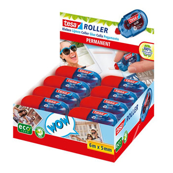 Cola Mini Roller Colagem Permanente Tesa 5mmx6m 1un