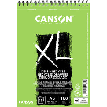 Bloco Espiralado Canson XL Recycle A5 160g 25Fls