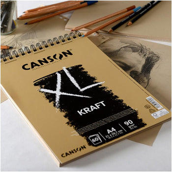 Bloco Espiralado Canson XL Kraft A4 90g 60Fls