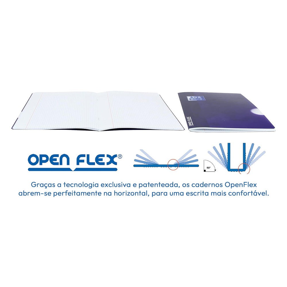 Caderno Agrafado A5 Liso Oxford Openflex Sortido 48Fl 1un