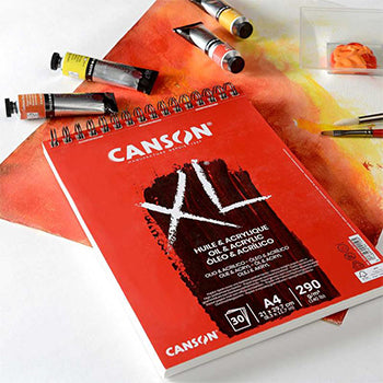 Bloco Espiralado Canson XL Óleo e Acrílico A4 290g 30Fls