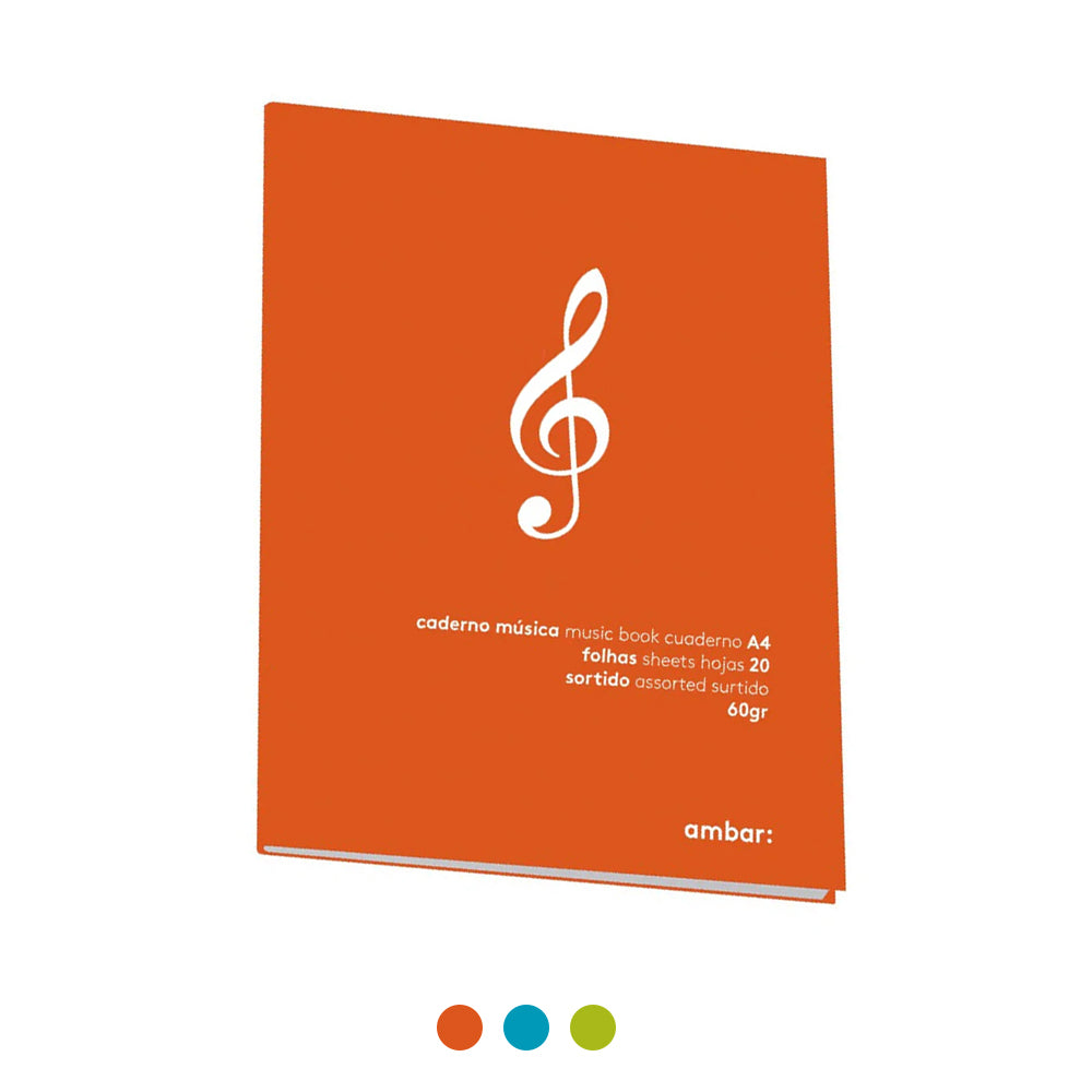 Caderno de Música A4 Ambar Sortido 20Fls