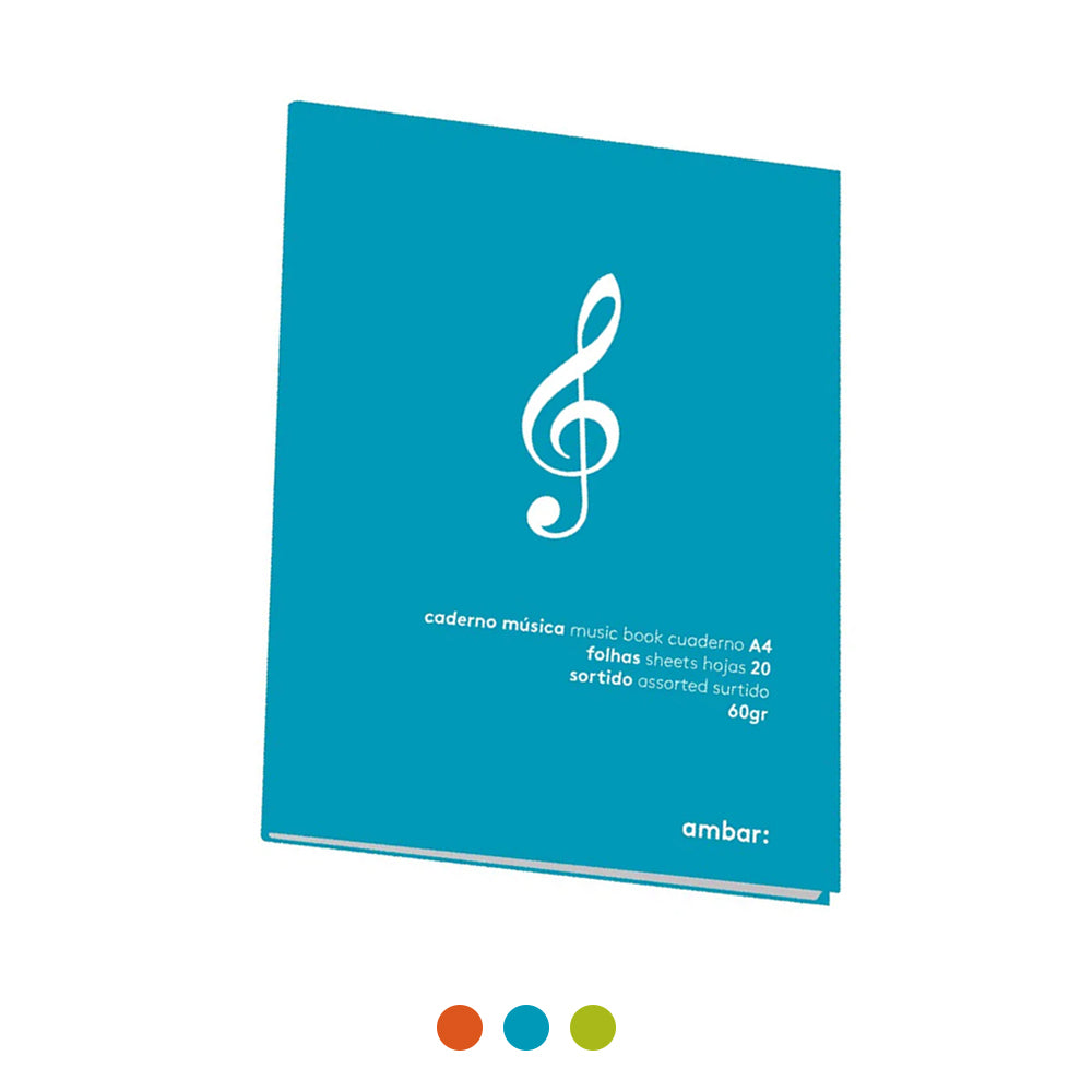 Caderno de Música A4 Ambar Sortido 20Fls
