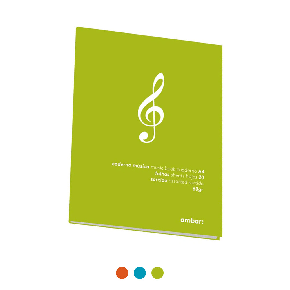 Caderno de Música A4 Ambar Sortido 20Fls