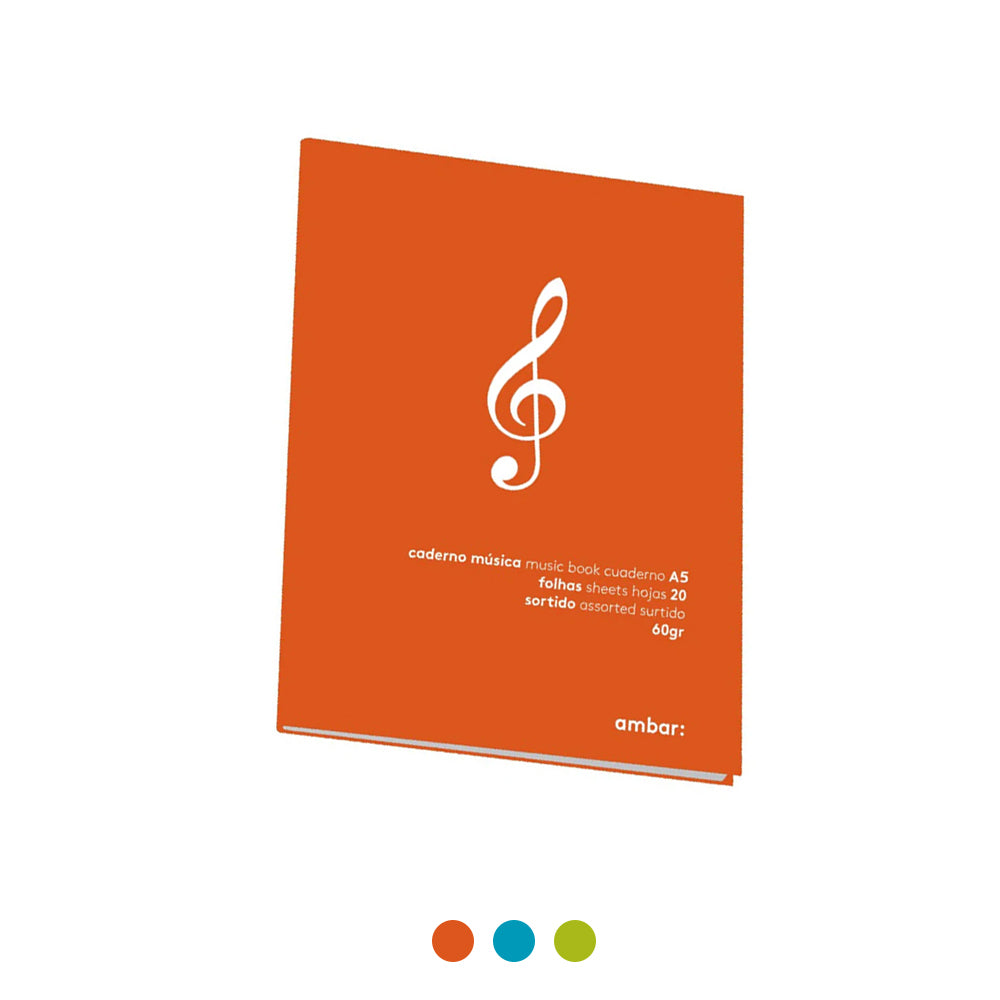 Caderno de Música A5 Ambar Sortido 20Fls