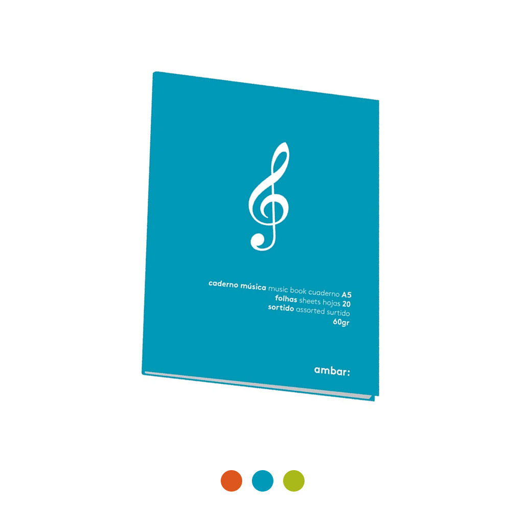 Caderno de Música A5 Ambar Sortido 20Fls