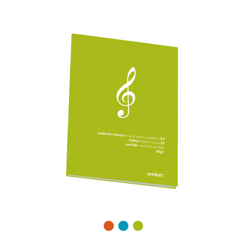 Caderno de Música A5 Ambar Sortido 20Fls