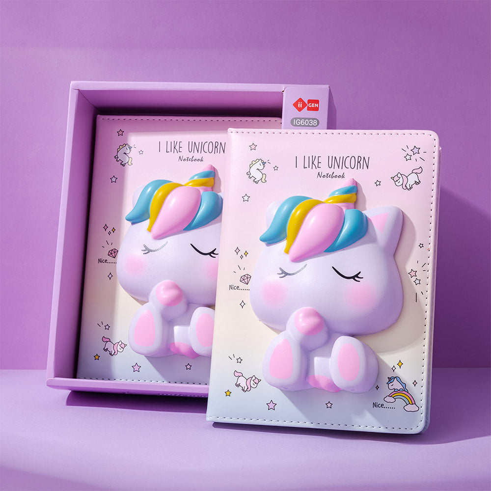 Bloco Notas 194x165mm Squishy I Like Unicorn 128Fls
