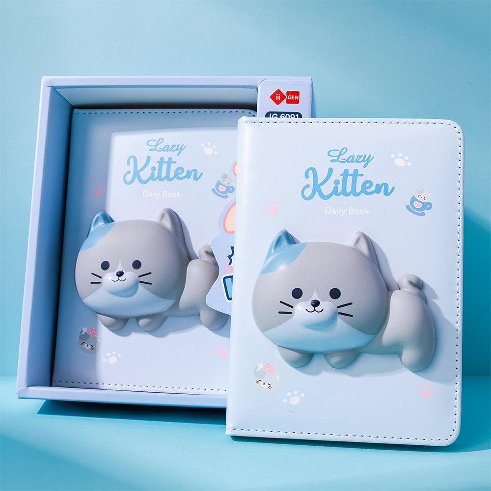 Bloco Notas 157x112mm Squishy Lazy Kitten 96Fls