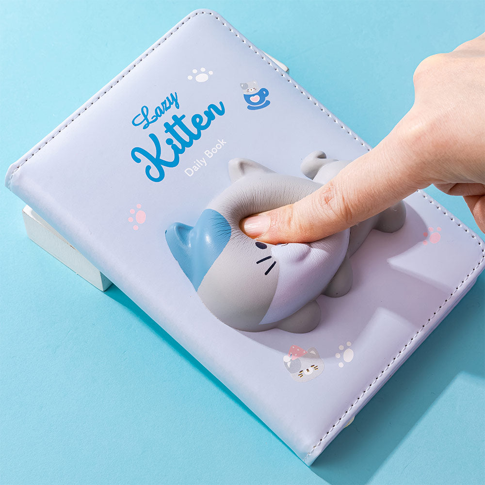 Bloco Notas 157x112mm Squishy Lazy Kitten 96Fls