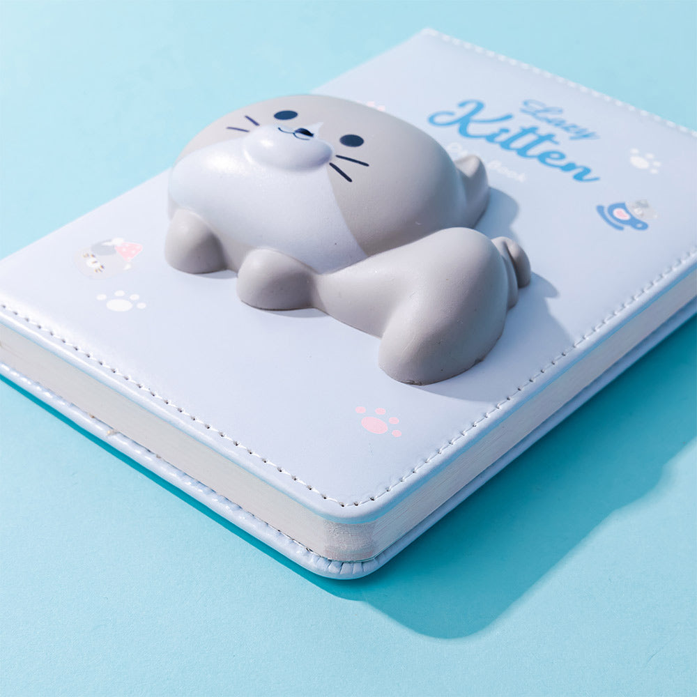 Bloco Notas 157x112mm Squishy Lazy Kitten 96Fls