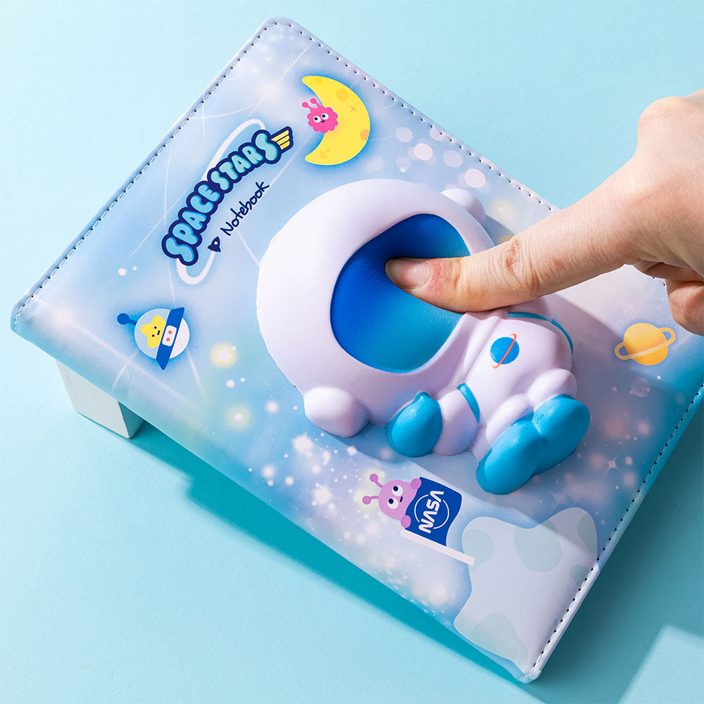 Bloco Notas 193x165mm Squishy Space Stars 128Fls