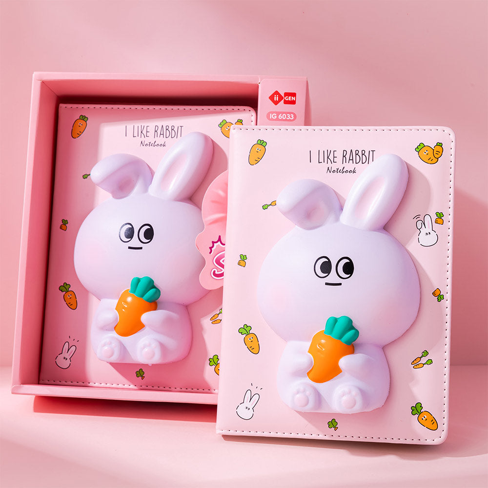 Bloco Notas 194x165mm Squishy I Like Rabbit 128Fls
