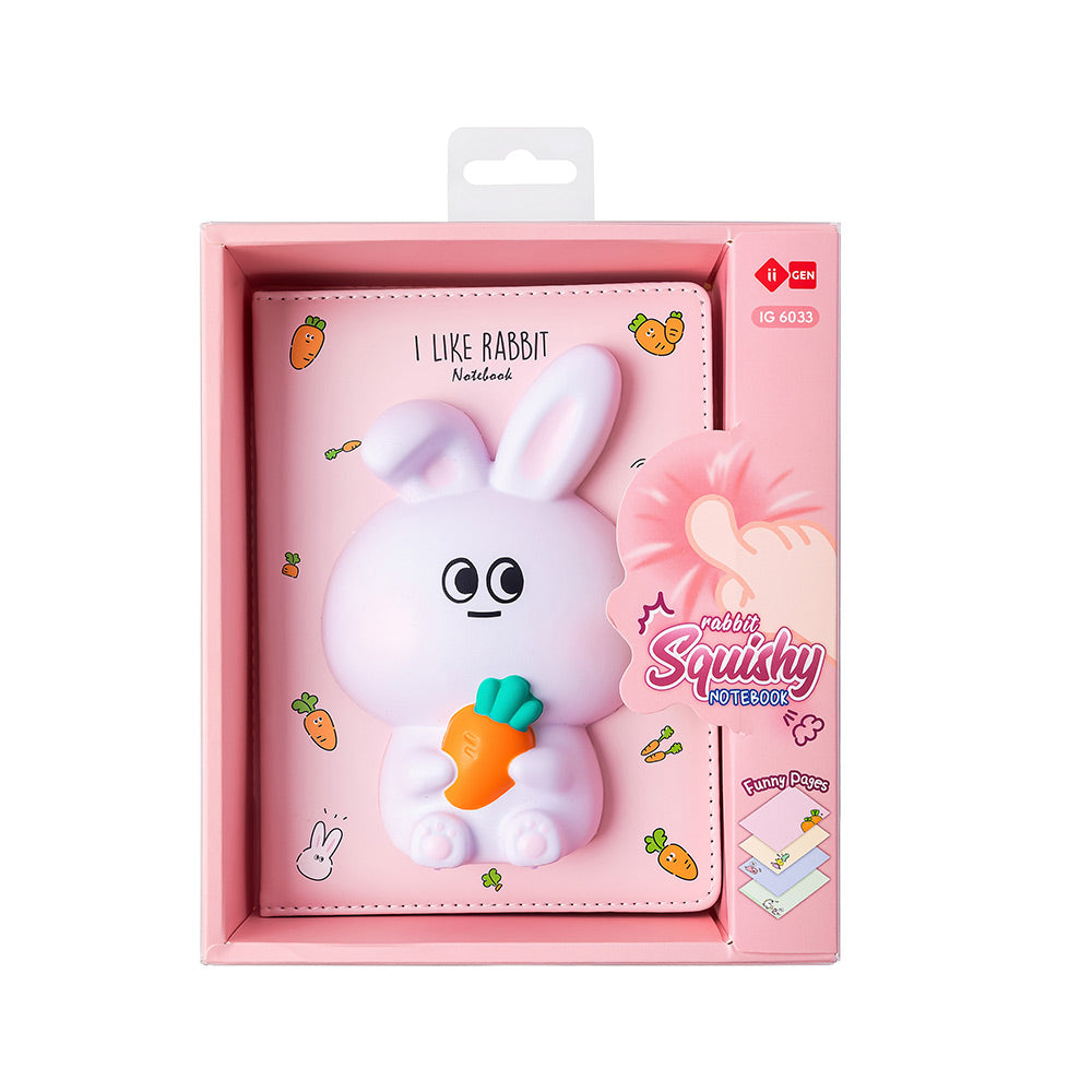 Bloco Notas 194x165mm Squishy I Like Rabbit 128Fls