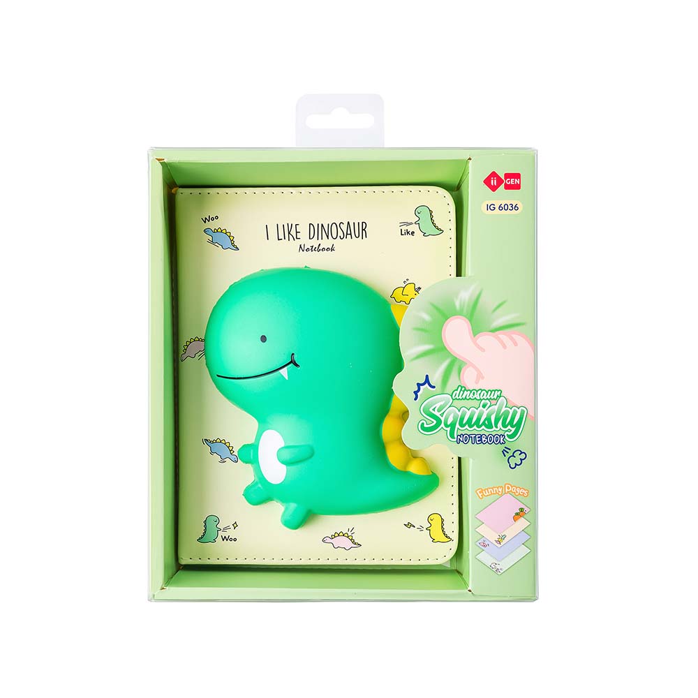 Bloco Notas 127x175mm Squishy Dino 128Fls
