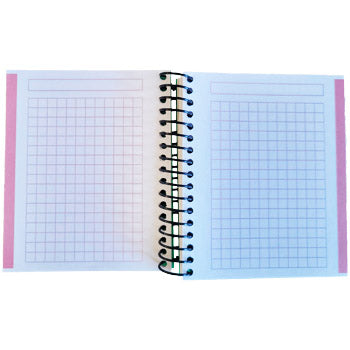 Bloco Notas A7 Quadriculado 100 Folhas Sortido Pack 6un