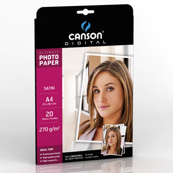 Papel A4 270g Fotográfico Ultimate Satin p/InkJet 20Fls