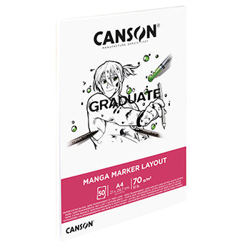 Bloco Canson Graduate Manga Marker Layout A4 70g 50Fls