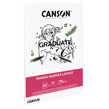 Bloco Canson Graduate Manga Marker Layout A3 70g 50Fls