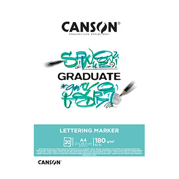 Bloco Canson Graduate Lettering Marker A4 180g 20Fls