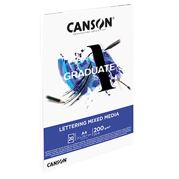 Bloco Canson Graduate Lettering Mixed Media A4 200g 20Fls