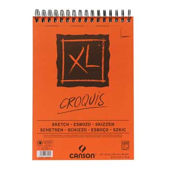 Bloco Espiralado Canson XL Croquis A4 90g 120Fls