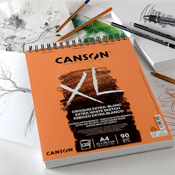 Bloco Espiralado Canson XL Extra Blanc A4 90g 120Fls