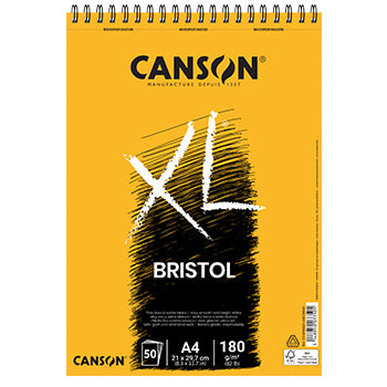 Bloco Espiralado Canson XL Bristol A4 180g 50Fls