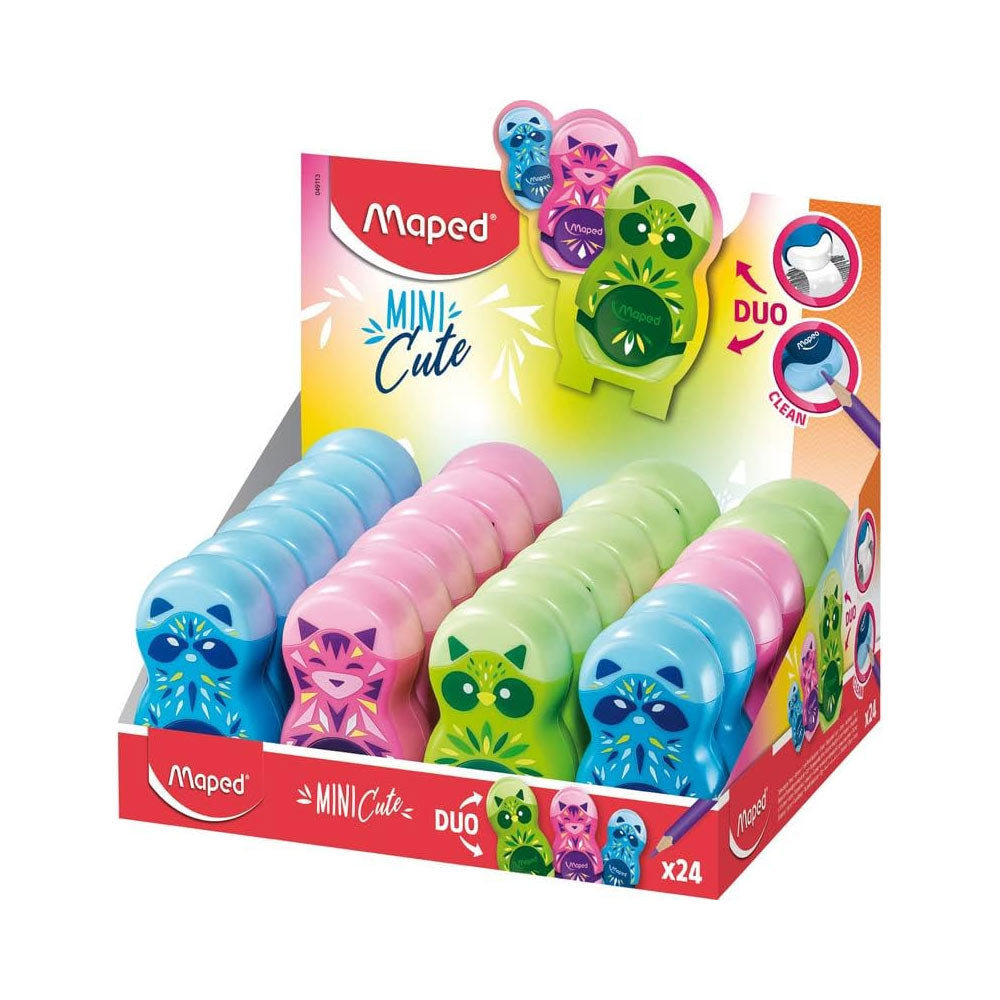 Afia Lápis 1 Boca c/Depósito+Borracha Maped Mini Loopy 1un