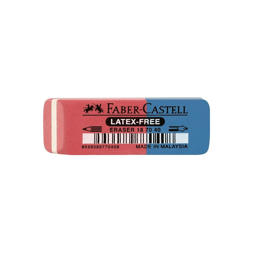 Borracha Vermelho/Azul Mista Faber-Castell (Sem PVC)